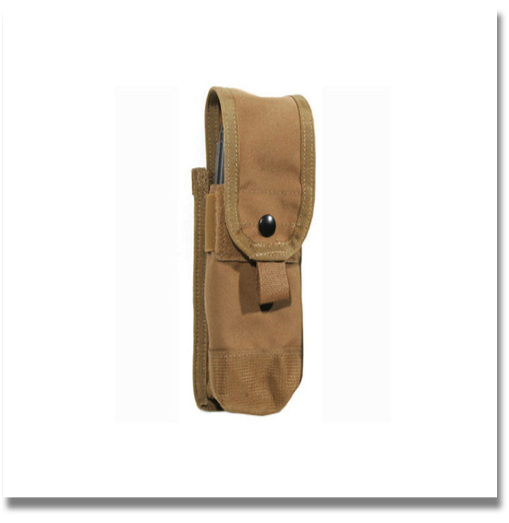 BLACKHAWK® COUPLED
MAGAZINE POUCH-SINGLE
Designed to accommodate two M4/M16 magazines mounted in a magazine coupler (not included), Holds two M-16/M4 30 round magazines (60 ROUNDS TOTAL), 3.75” X 9”h X 2.5”d
BLACKHAWK® COUPLED
MAGAZINE POUCH-SINGLE
Designed to accommodate two M4/M16 magazines mounted in a magazine coupler (not included), Holds two M-16/M4 30 round magazines (60 ROUNDS TOTAL), 3.75” X 9”h X 2.5”d